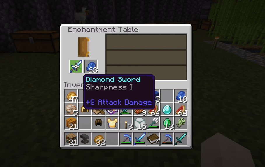 how to reset enchantment table minecraft