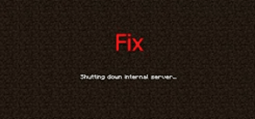internal server error minecraft