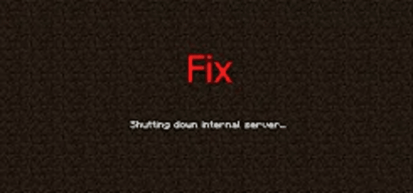 An internal server error occurred minecraft