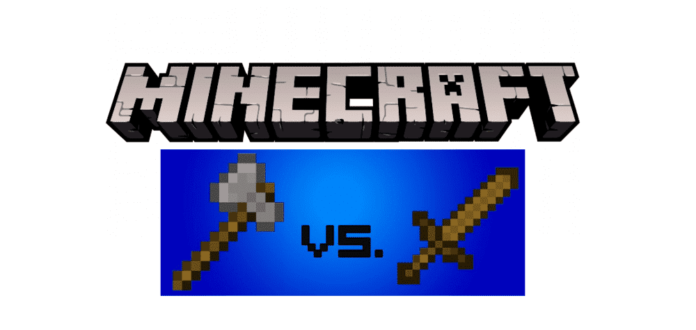 minecraft axe vs sword