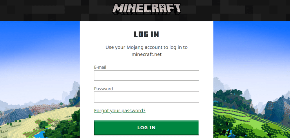 Mojang login