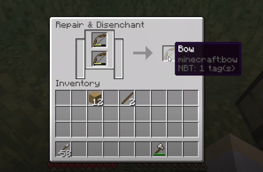 Minecraft How To Repair A Bow 2 Ways West Games