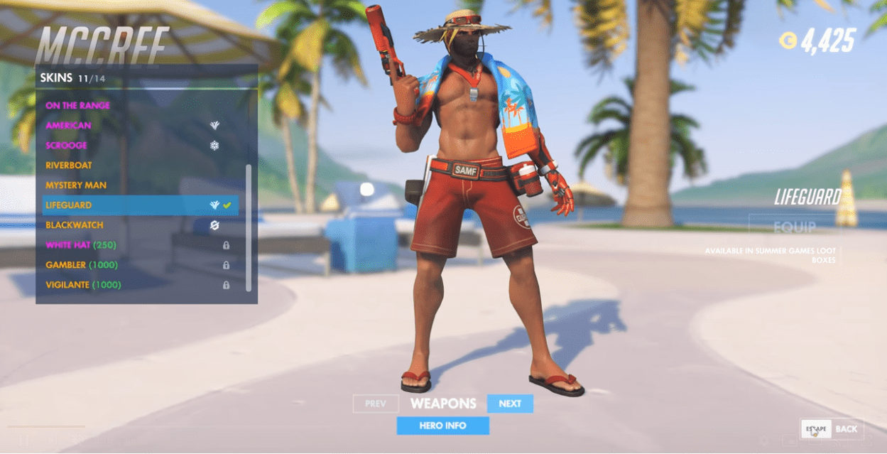 Overwatch Mccree Lifeguard Skin West Games - mccree roblox