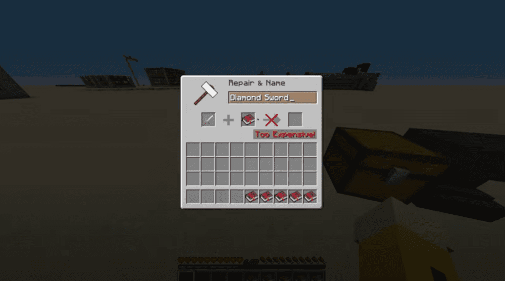 minecraft anvil too expensive