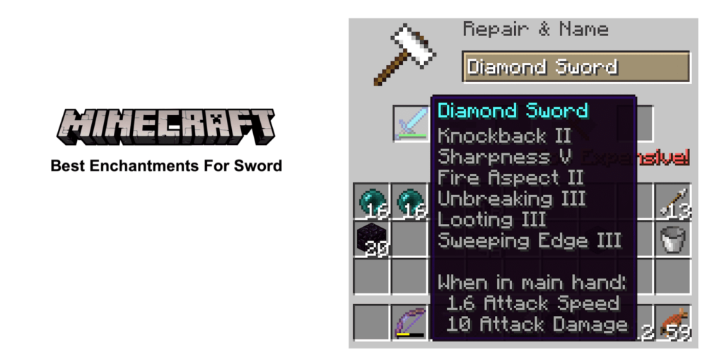 4 Best Enchantments For Sword In Minecraft West Games