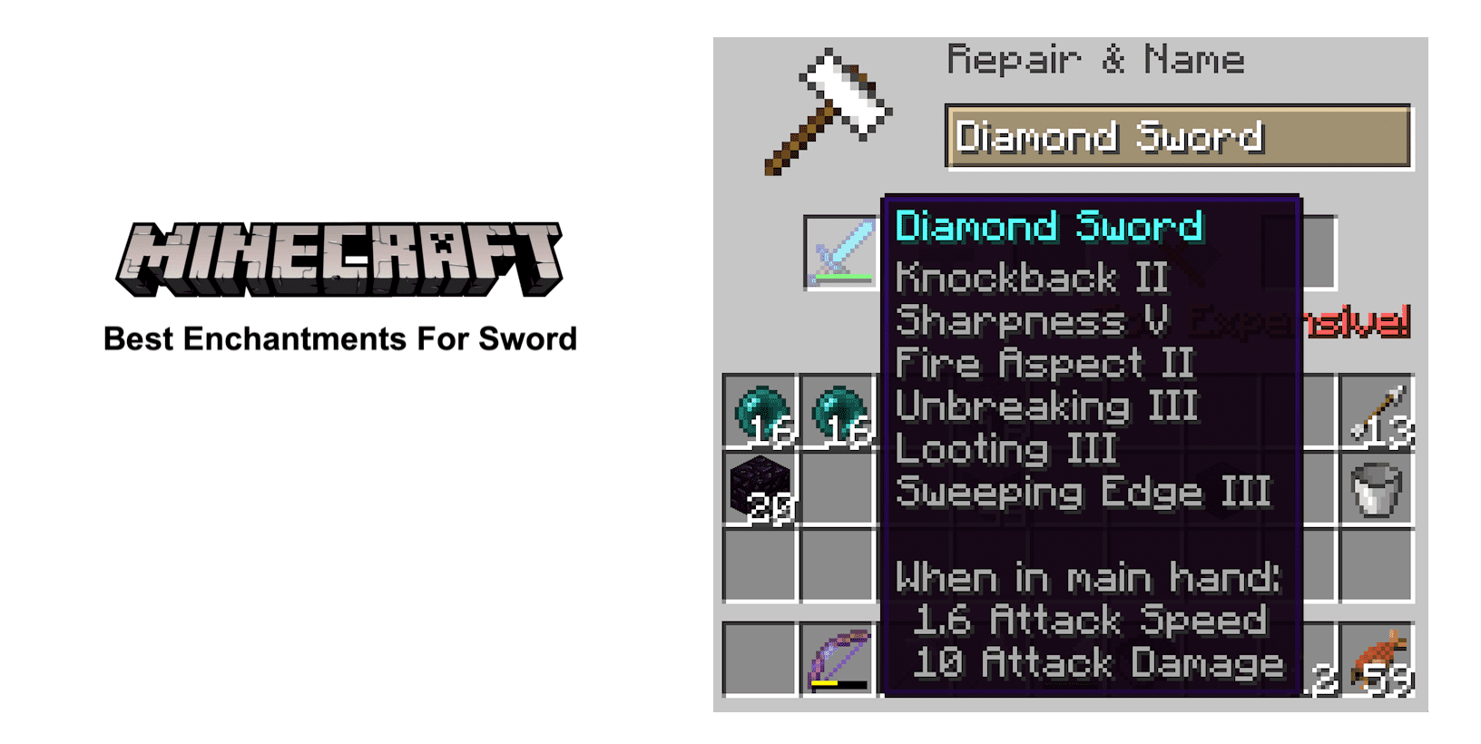 Encantamientos espada minecraft