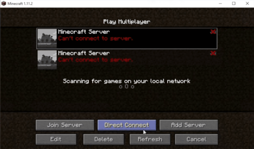 Cant reach server minecraft что делать