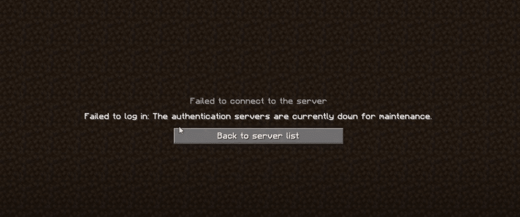 minecraft authentication servers are down