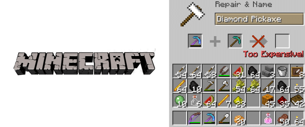 minecraft enchantment too expensive