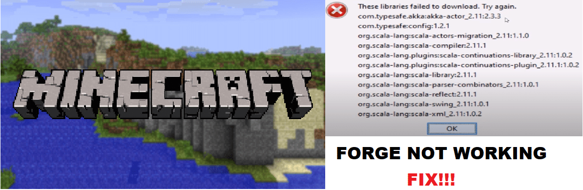 minecraft forge launcher not working