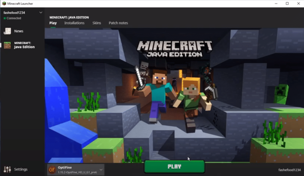 how to install optifine with minecraft launcher java