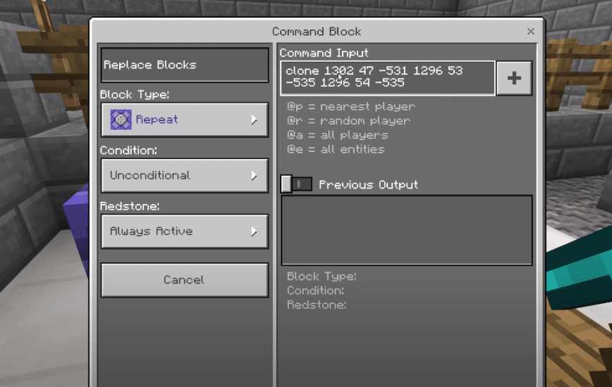 minecraft realms commands
