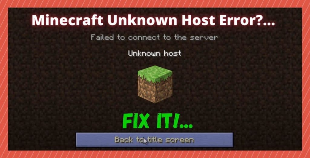 Unknown host minecraft aternos что делать