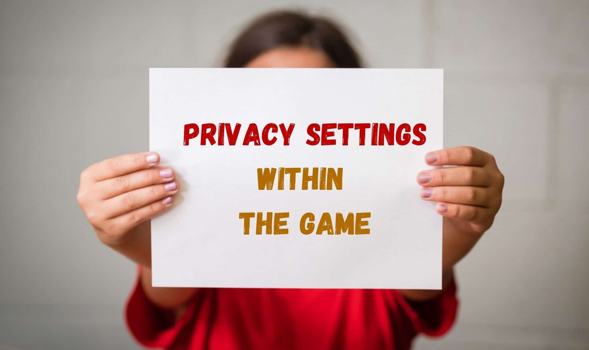 Privacy settings within the game
