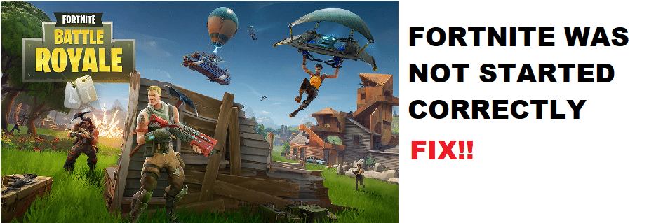 fortnite was not started correctly