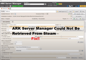 Ark server manager как вайпнуть