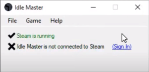 idle master steam not running