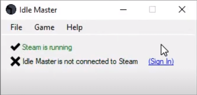 steam idle master steam not running