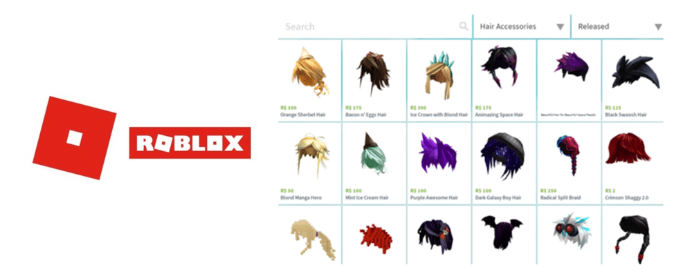 roblox hair catalog