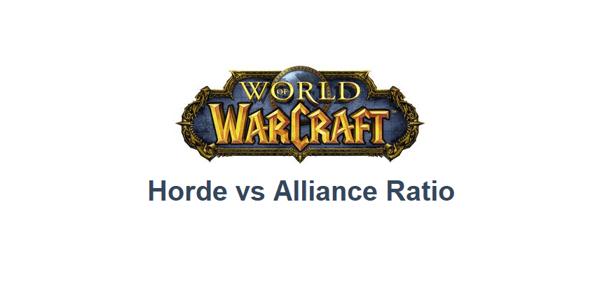 horde vs alliance ratio wow