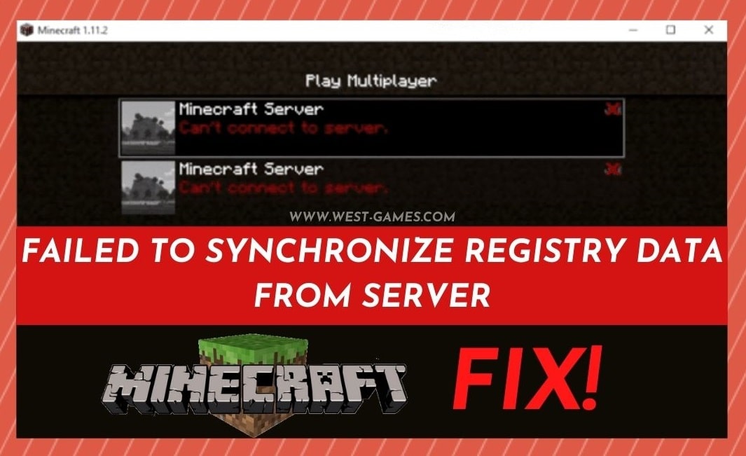 3 Ways To Fix Failed To Synchronize Registry Data From Server In Minecraft West Games