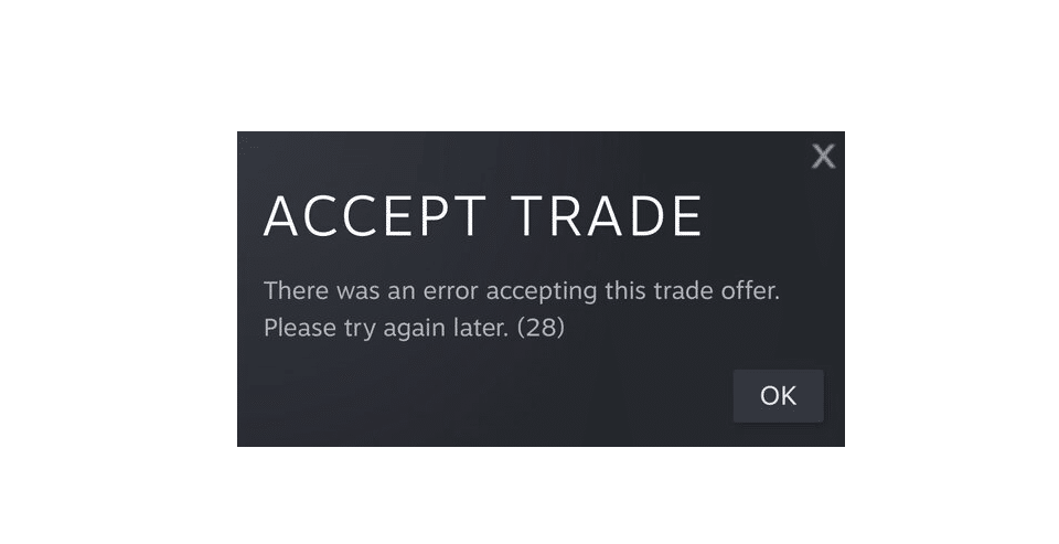 there was an error accepting this trade offer 11