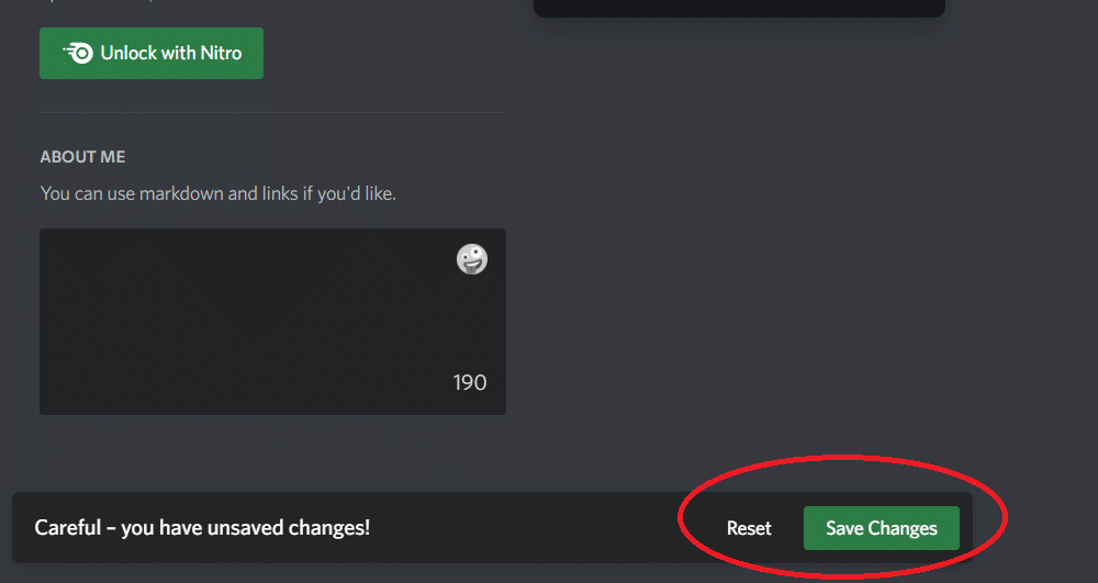 discord save changes not working
