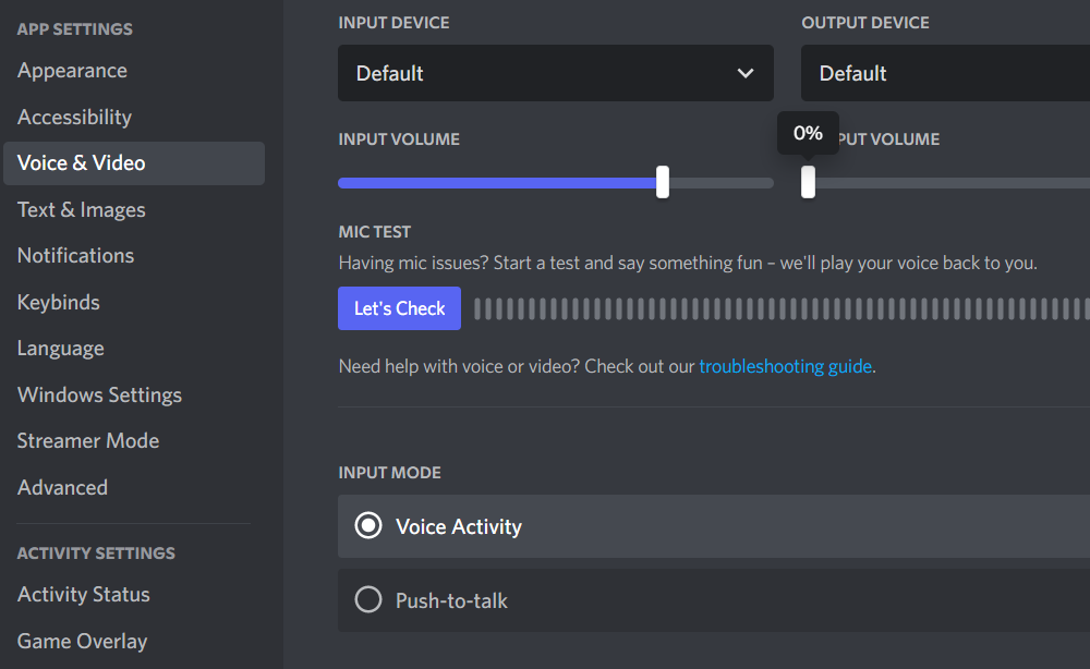 discord voice not working in game