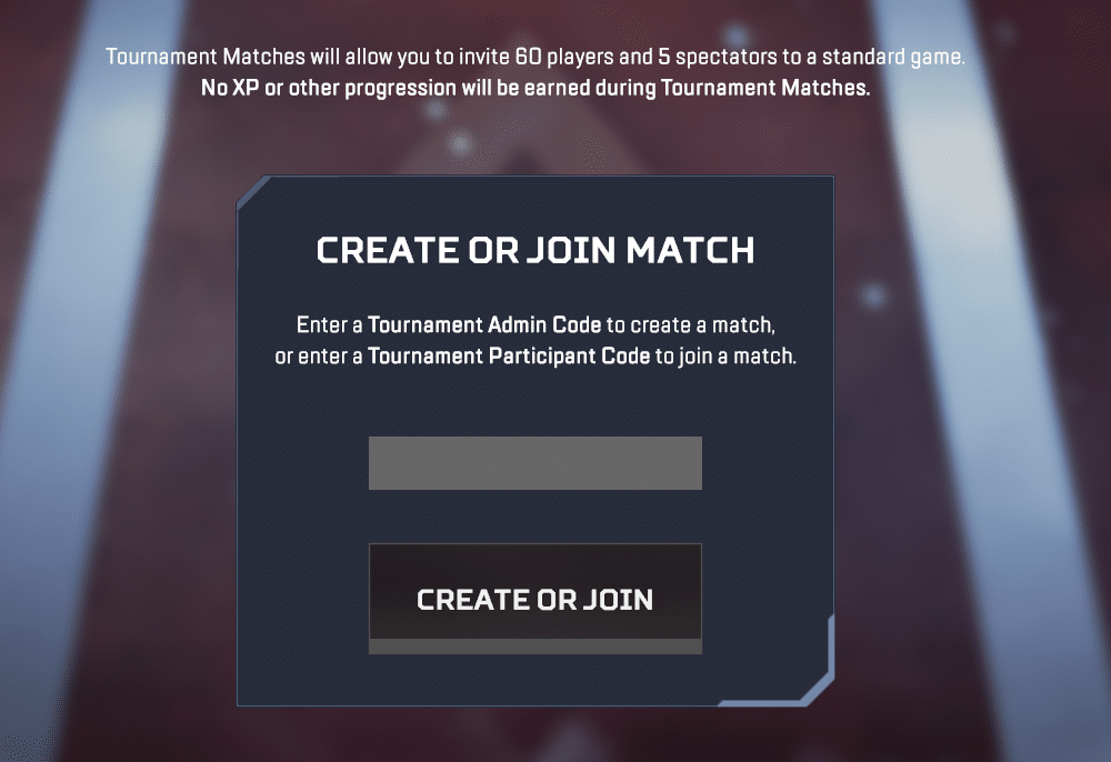 how to get a tournament admin code for apex legends