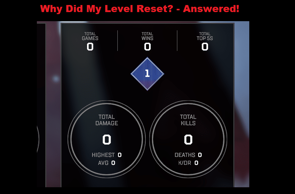 why did my level reset in apex legends