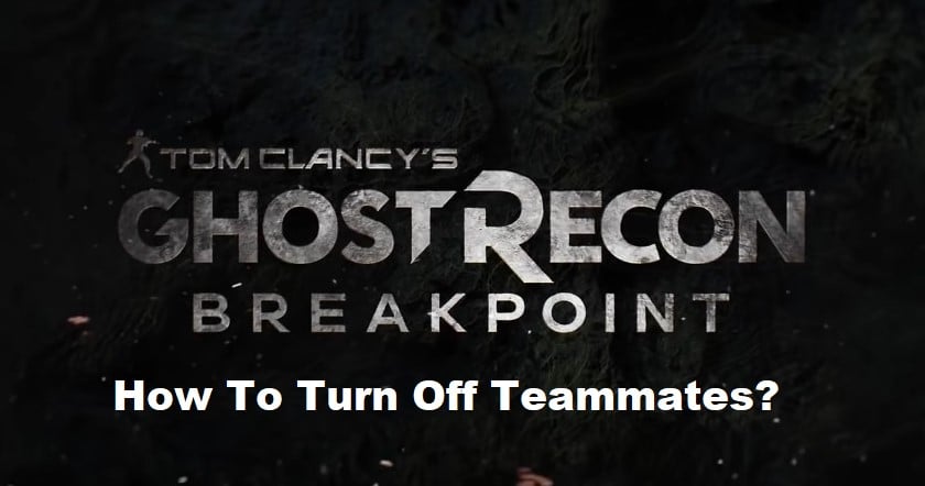 how to turn off teammates in ghost recon breakpoint