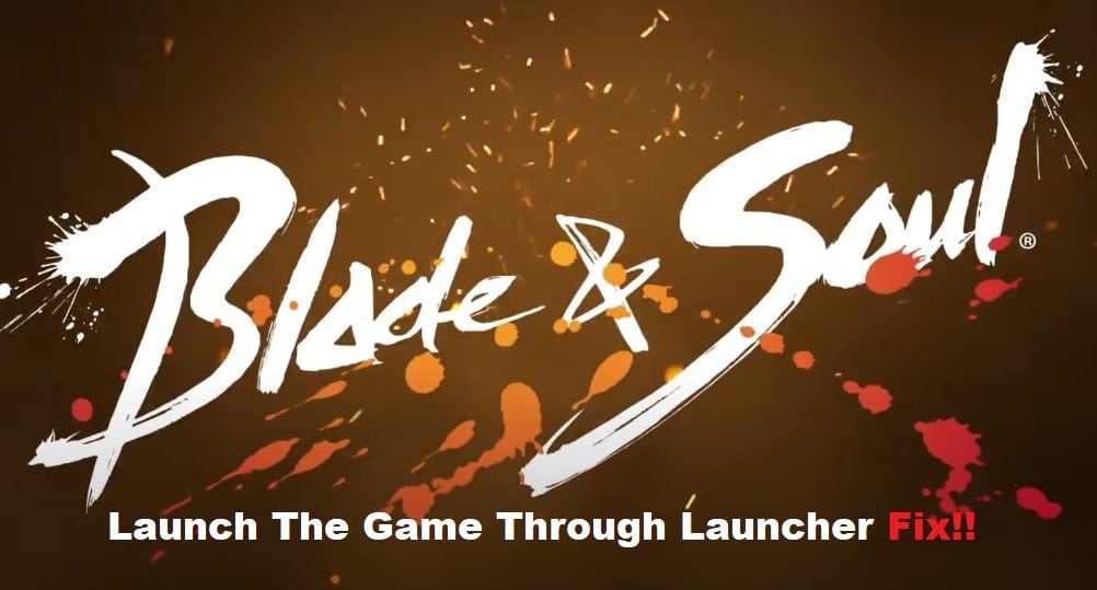 blade and soul please launch the game through the launcher