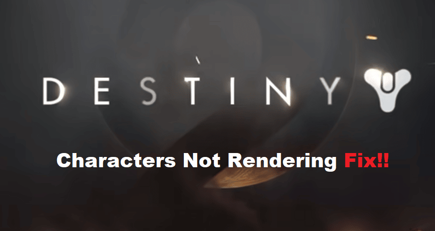destiny 2 character not rendering