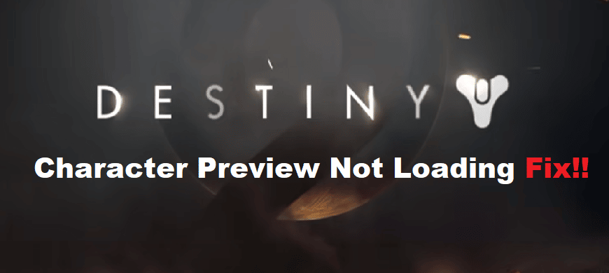 destiny 2 character preview not loading