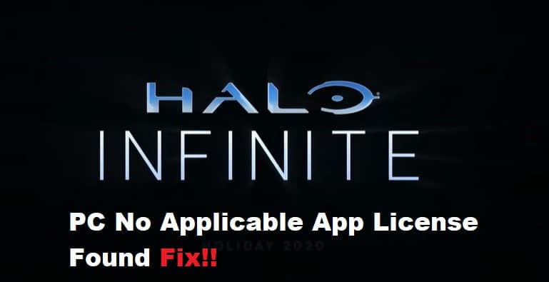 halo infinite pc no applicable app license found
