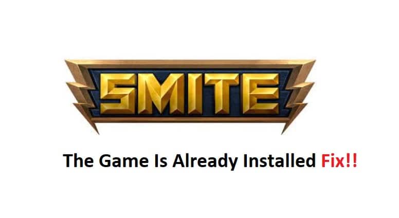 the game smite is already installed there is no maintenance to perform