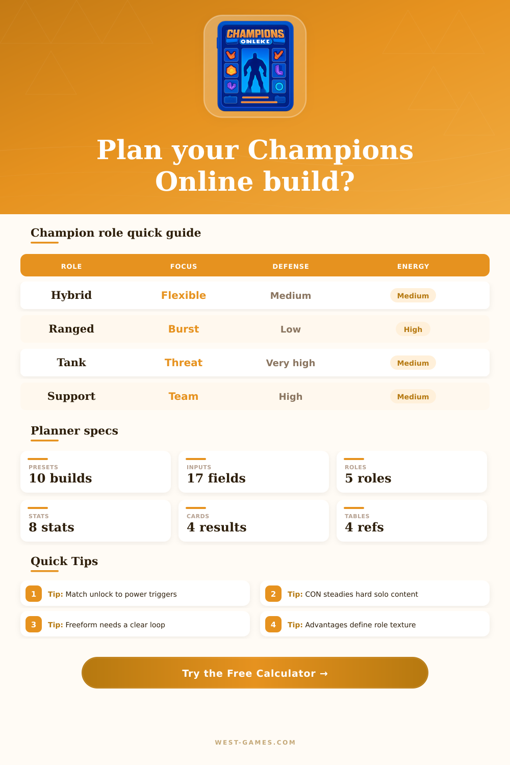 Champions Online Character Planner