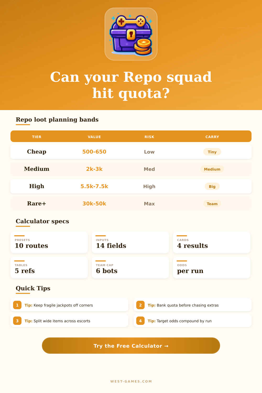 Repo Loot Calculator for Quota Runs