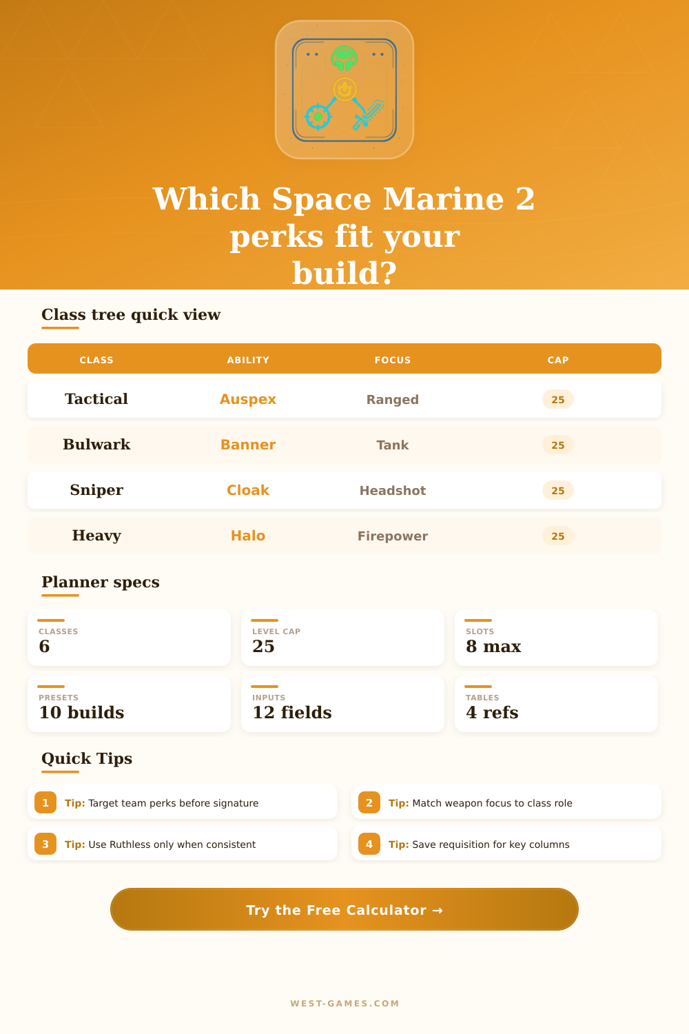 Space Marine 2 Skill Tree Calculator