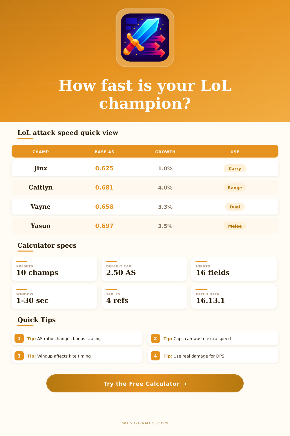 Attack Speed Calculator LoL