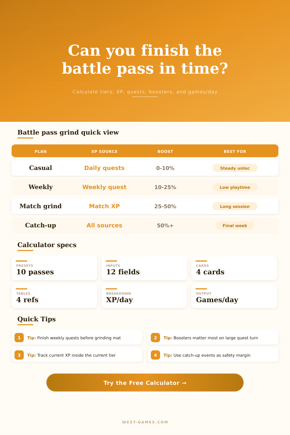 Battle Pass Tier Calculator