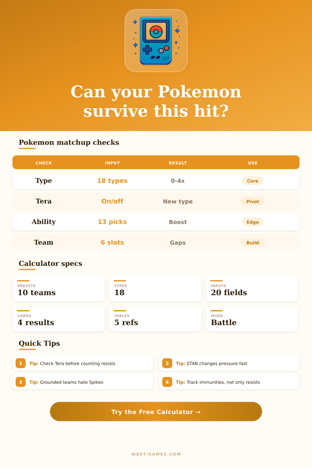Pokemon Resistance Calculator for Team Matchups